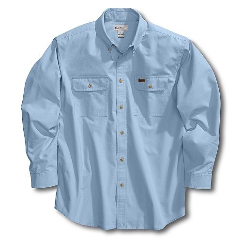 Chambray Blue Carhartt S108 Front View