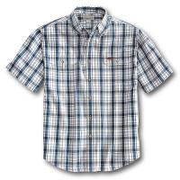 Carhartt S150 - Short Sleeve Chambray Plaid Shirt