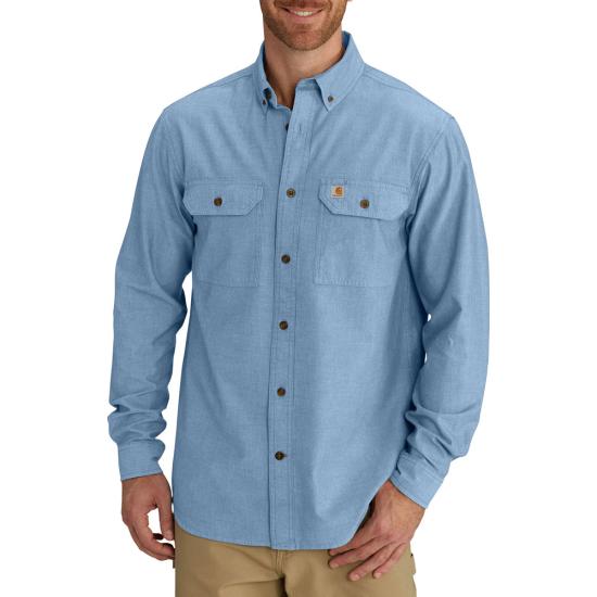 Chambray Blue Carhartt S202 Front View