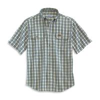 Carhartt S204 - Short Sleeve Chambray Plaid Shirt