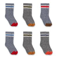 Carhartt SC0146J - Boy's Midweight Camp Crew Sock 6-Pack