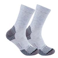Carhartt SC0812W - Women's Force® Midweight Synthetic Blend Crew Sock 2-Pack