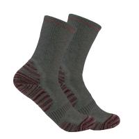 Carhartt SC7912W - Women's Force® Midweight Synthetic-Wool Blend Crew Sock 2-Pack