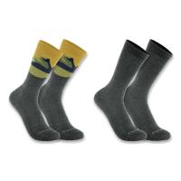 Carhartt SC9592M - Midweight Synthetic-Wool Blend Mountain Crew Sock 2-Pack