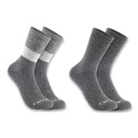 Carhartt SC9622M - Midweight Synthetic-Wool Blend Colorblock Crew Sock 2-Pack