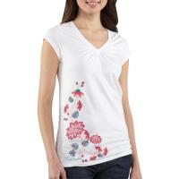 Carhartt WK084 - Women's Cap Sleeve Floral V-Neck T-Shirt