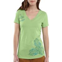 Carhartt WK086 - Women's Short Sleeve Paisley V-Neck T-Shirt