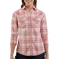 Carhartt WS013 - Women's Roll-Up Sleeve Plaid Poplin Shirt