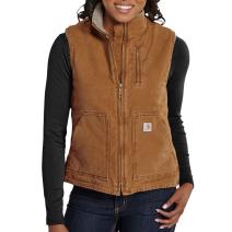 Carhartt 102253 - Women's Weathered Duck Wildwood Vest - Sherpa Lined ...