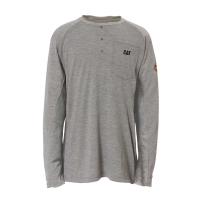 CAT 1630001 - Flame Resistant Long Sleeve Henley Shirt