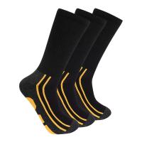 CAT 346706TA - Oversized Logo 1/2 Cushion Crew Sock 3-Pack