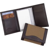 Filson 2002-TN - Leather & Rugged Twill Tri-Fold Wallet
