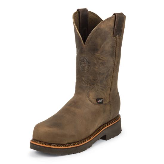 Tan Crazyhorse Justin 4491 Left View