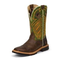 Justin WK4970 - Hybred® Green Grass Square Toe Wellington