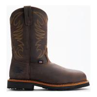 Thorogood 804-4337 - Western Work Waterproof Crazy Horse Square Toe Wellington