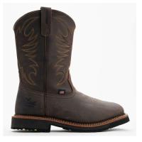 Thorogood 814-4337 - Western Work Waterproof Crazy Horse Square Toe Wellington