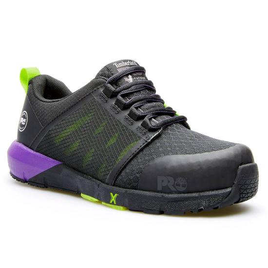 Black/Purple Timberland PRO A2844 Front View