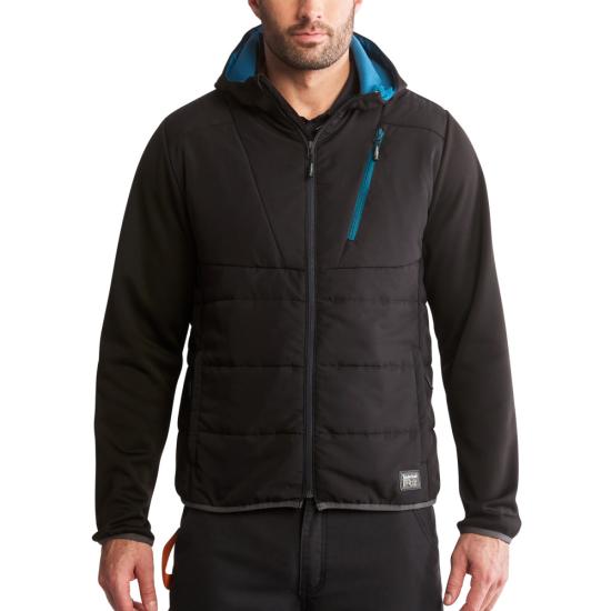 Timberland Pro Men's Deadbolt Hybrid Midlayer Jacket, Jet Black