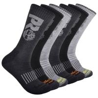 Timberland PRO TB367678TB - Tipped Logo Cushion Crew Sock 6-Pack