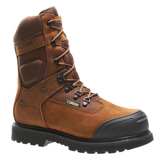 NEW MENS WOLVERINE BIG SKY BROWN W05551 COMPOSITE TOE WORK BOOTS 8 W 8.5 9 9.5 