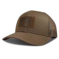 Wolverine WVH9520 - American Flag Leather Patch Trucker Cap