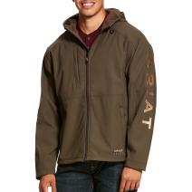 Wren Rebar Stretch Canvas Softshell Hooded Logo Jacket